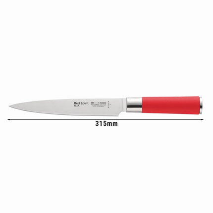 F. DICK | Filleting Knife – Red Spirit - 18 cm Blade - Red Handle