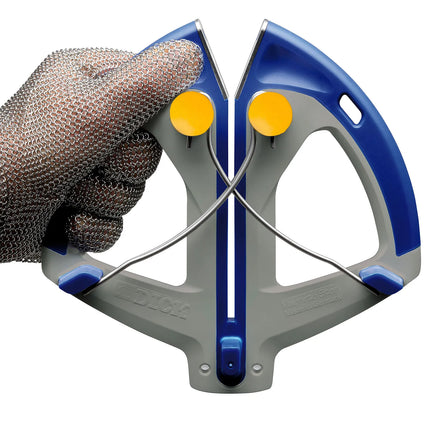 F. DICK | Magneto Steel Hyperdrill Knife Sharpener with Magnetic Guide – Blue - Without Base Plate