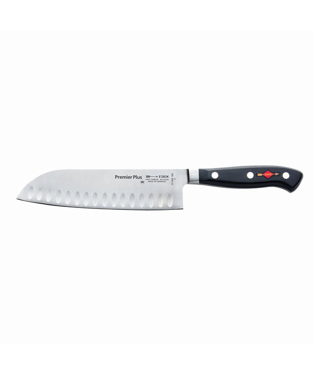 F. DICK | Premier Plus Santoku Knife – Granton Edge - 18 cm blade - X50CrMoV15 steel