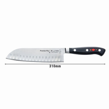 F. DICK | Premier Plus Santoku Knife – Granton Edge - 18 cm blade - X50CrMoV15 steel