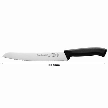 F. DICK | ProDynamic Bread Knife – 210 mm Blade - Serrated Edge - Stainless Steel - Black Handle