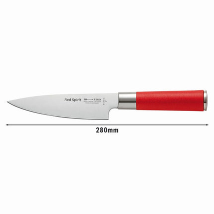 F. DICK | Red Spirit Chef's Knife – 15 cm / 6″ blade - red non-slip handle - German steel