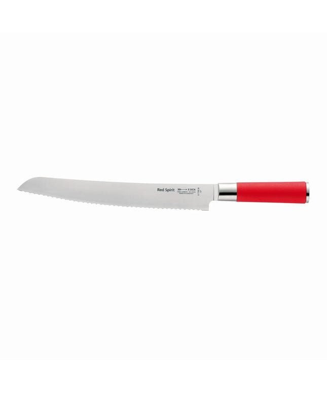 F. DICK | Red Spirit Serrated Bread Knife – 26 cm blade - red handle - made in Germany