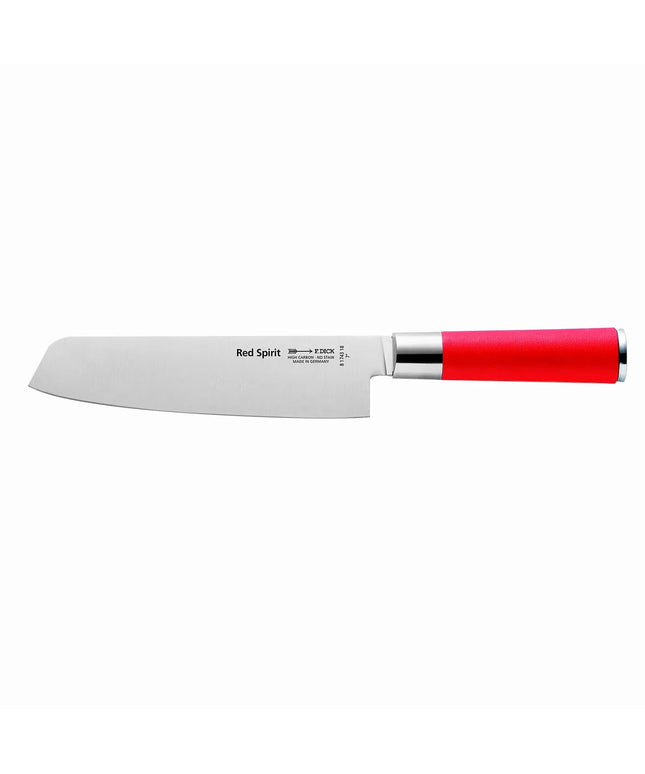 F. DICK | Red Spirit Usuba Knife – 180 mm blade - red handle - vegetable knife - Made in Germany