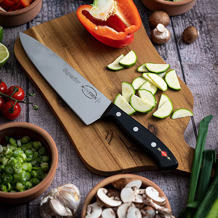 F. DICK | Superior Chef's Knife 21 cm – Black/Silver Handle - X55CrMo14 Steel - Made in Germany