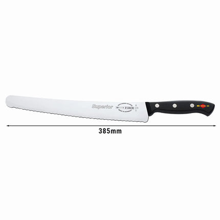F. DICK | Superior Serrated Pastry Knife 26 cm – Black/Silver Handle - X55CrMo14