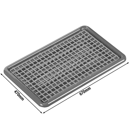 FUCHS | DELFIN® glass drainer with 2 draining mats