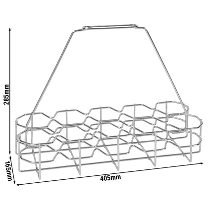 FUCHS | Glass holder for 10 glasses - Chrome-plated