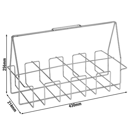 FUCHS | Seidel basket for 8 pots up to 0.5 liters - chrome-plated