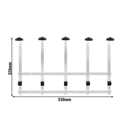 FUCHS | Wall holder for 5 bottles - 0.7 to 1 liter