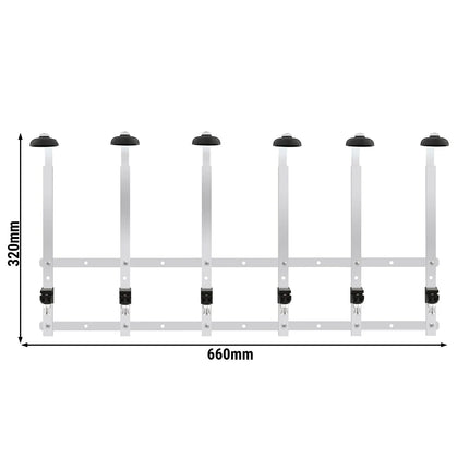 FUCHS | Wall holder for 6 bottles - 0.7 to 1 liter