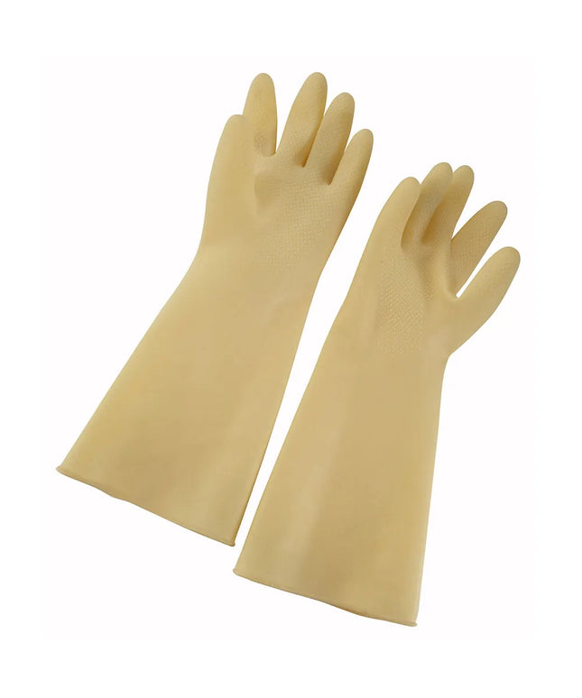 Găng Tay Cao Su Latex Tự Nhiên Winco NLG-816 Cỡ Nhỏ 21.5 x 40.6 cm, Màu Kem
