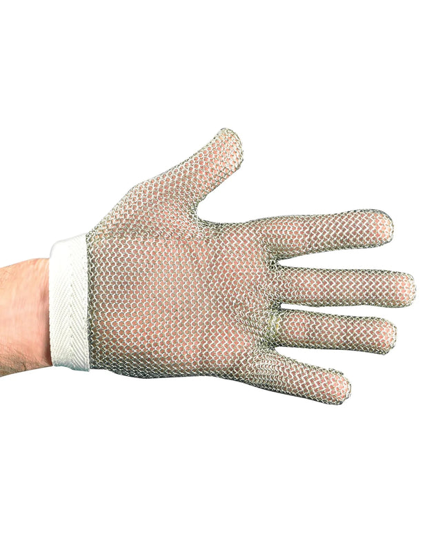 Găng Tay Chống Cắt Dexter Russell 82053 Sani-Safe® Cỡ Vừa Thép Không Gỉ Viền Cổ Tay Trắng
