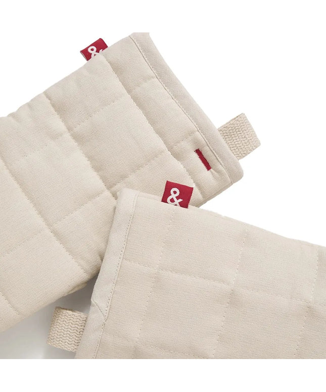 Găng Tay Lò Nướng Kiểu Rối Hedley & Bennett HB001701 27 cm - Cotton, Trắng Yến Mạch