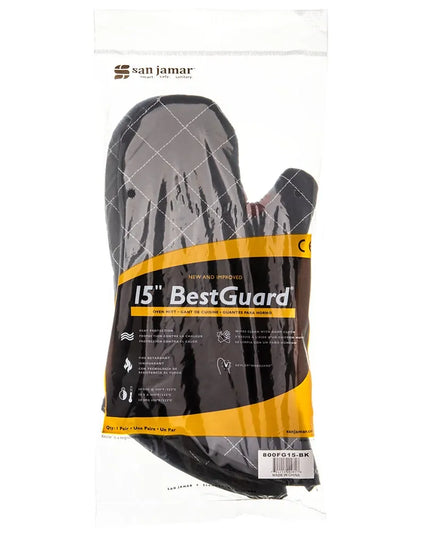 Găng Tay Lò Nướng San Jamar 800FG15-BK BestGuard™ 38 cm - Poly-Cotton, Đen