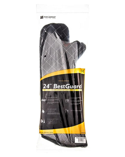 Găng Tay Lò Nướng San Jamar 800FG24-BK BestGuard™ 61 cm - Poly-Cotton, Đen