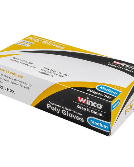 Găng Tay Poly Dùng Một Lần Winco GLP-M - Không Bột, Trong Suốt, Cỡ M