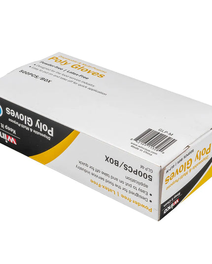 Găng Tay Poly Dùng Một Lần Winco GLP-M - Không Bột, Trong Suốt, Cỡ M