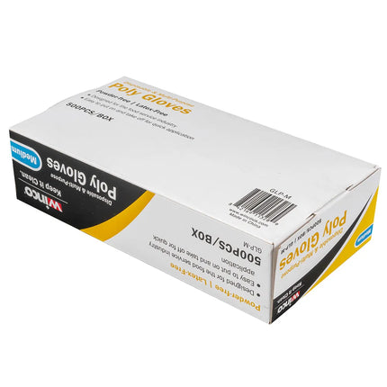 Găng Tay Poly Dùng Một Lần Winco GLP-M - Không Bột, Trong Suốt, Cỡ M
