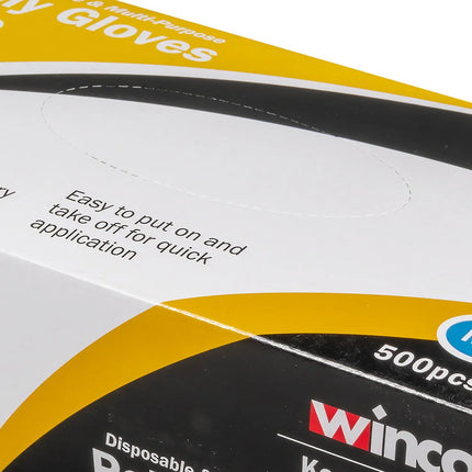 Găng Tay Poly Dùng Một Lần Winco GLP-M - Không Bột, Trong Suốt, Cỡ M