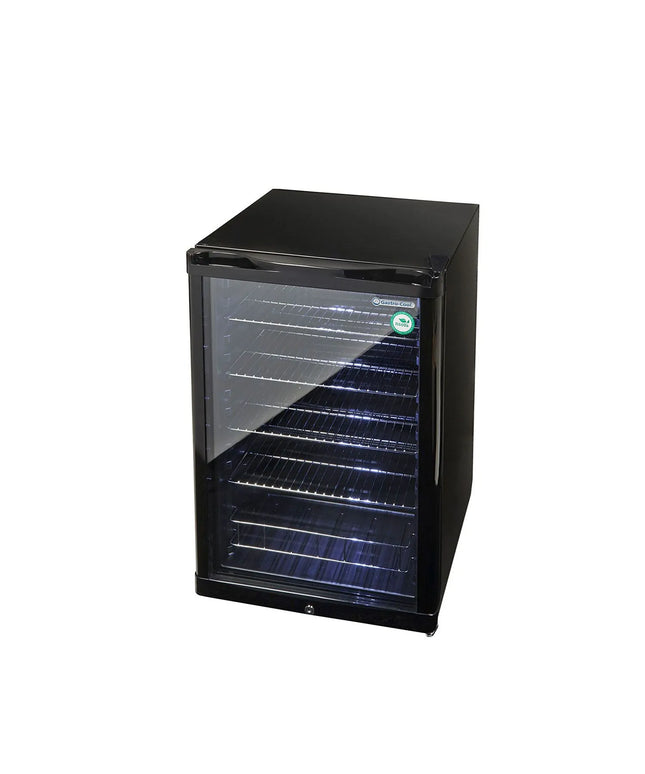 GASTRO-COOL | Back Bar Cooler Single Hinged Glass Door – 130 L - Black - 540 mm - 2–10 °C