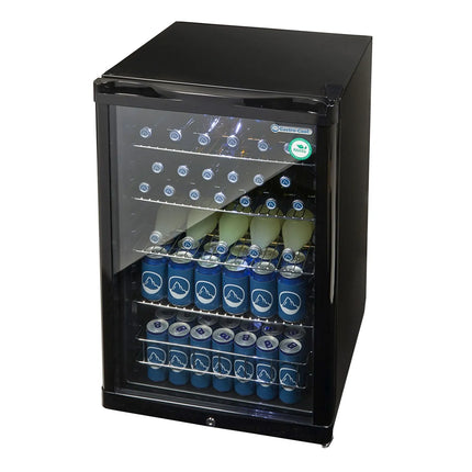 GASTRO-COOL | Back Bar Cooler Single Hinged Glass Door – 130 L - Black - 540 mm - 2–10 °C