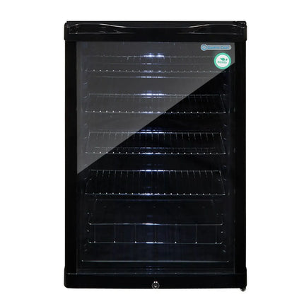 GASTRO-COOL | Back Bar Cooler Single Hinged Glass Door – 130 L - Black - 540 mm - 2–10 °C