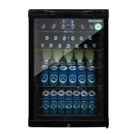 GASTRO-COOL | Back Bar Cooler Single Hinged Glass Door – 130 L - Black - 540 mm - 2–10 °C