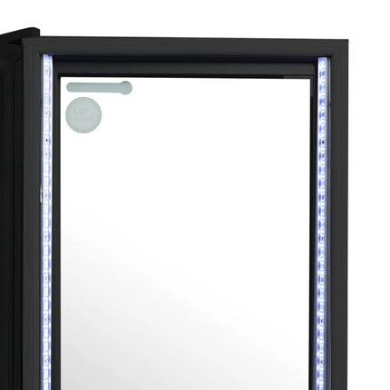 GASTRO-COOL | Commercial Back Bar Cooler – 88L – Single Glass Door – Black