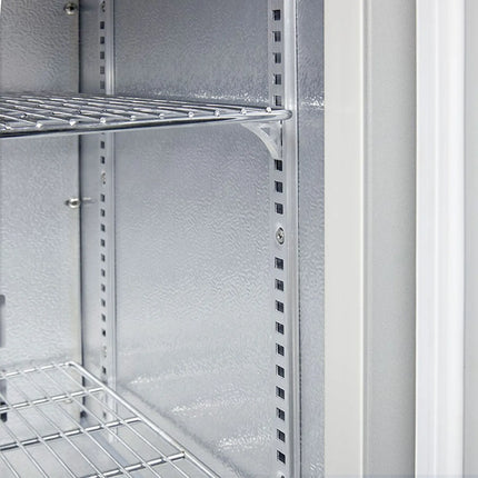 GASTRO-COOL | Commercial Back Bar Display Fridge – 128 L – 600 mm – Single Glass Door – Silver