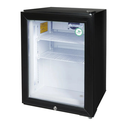 GASTRO-COOL | Commercial Glass Door Mini bar Freezer – 51 L – -23 to -18 °C – Black
