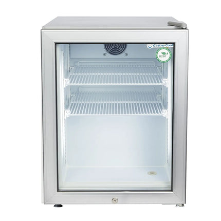 GASTRO-COOL | Commercial Glass Door Mini bar Freezer – 51 L – -23 to -18 °C – Silver