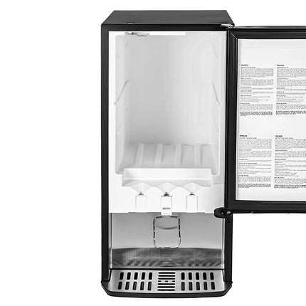 GASTRO-COOL | Commercial Milk Dispenser - 375mm - 48 Litres - with 1 hinged glass door - LED lighting - digital controller with temperature display - Black - Temperature range 0 to 18 °C