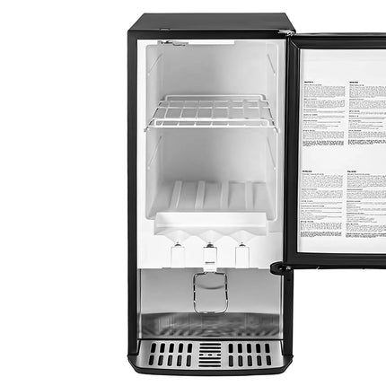GASTRO-COOL | Commercial Milk Dispenser - 375mm - 48 Litres - with 1 hinged glass door - LED lighting - digital controller with temperature display - Black - Temperature range 0 to 18 °C