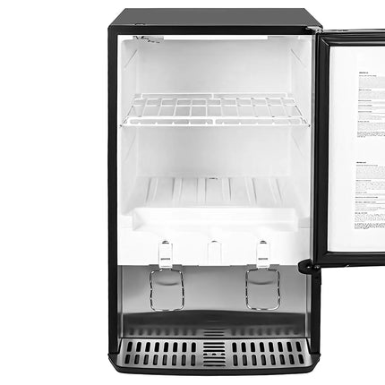 GASTRO-COOL | Commercial Milk Dispenser - with Illuminated Canopy - 480mm - 65 Litres - 1 hinged glass door - LED lighting - digital controller with temperature display - Black - Temperature range 0 to 18 °C