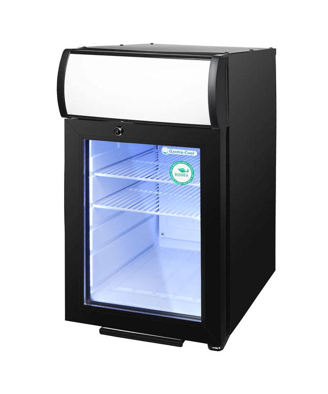 GASTRO-COOL | Commercial Mini Bar Fridge  – 62 L – 430 mm – Lockable – 2–10 °C – Black