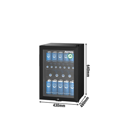 GASTRO-COOL | Commercial Mini Bar Fridge  – 62 L – 430 mm – Lockable – 2–10 °C – Black