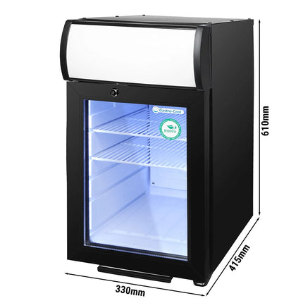 GASTRO-COOL | Commercial Mini Bar Fridge  – 62 L – 430 mm – Lockable – 2–10 °C – Black