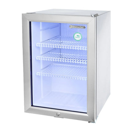 GASTRO-COOL | Commercial Mini Bar Fridge  – 62 L – 430 mm – Lockable – 2–10 °C – Silver