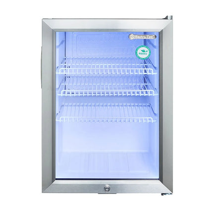 GASTRO-COOL | Commercial Mini Bar Fridge  – 62 L – 430 mm – Lockable – 2–10 °C – Silver