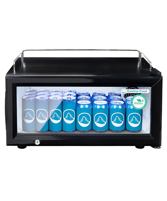 GASTRO-COOL | Upright Display Fridge - 25L - with 1 glass door - Black