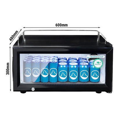GASTRO-COOL | Upright Display Fridge - 25L - with 1 glass door - Black