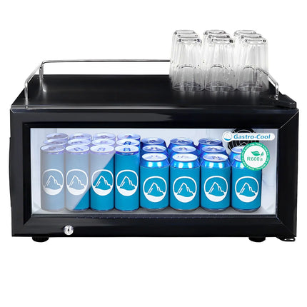 GASTRO-COOL | Upright Display Fridge - 25L - with 1 glass door - Black