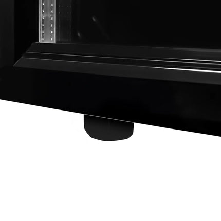 GASTRO-COOL | Upright Display Fridge - 25L - with 1 glass door - Black - Front flip door