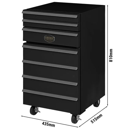 GASTRO-COOL | Upright Fridge Stainless steel - 50L - with 1 door & Support grid - Black - On castors