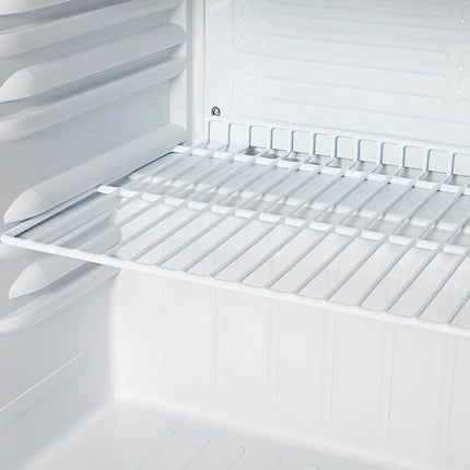 GASTRO-COOL | Upright Fridge Stainless steel - 50L - with 1 door & Support grid - Black - On castors