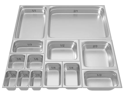 GGM Gastro (1 Cái) Khay Đựng Thực Phẩm GN 1/3 Thép Không Gỉ - Sâu 67mm