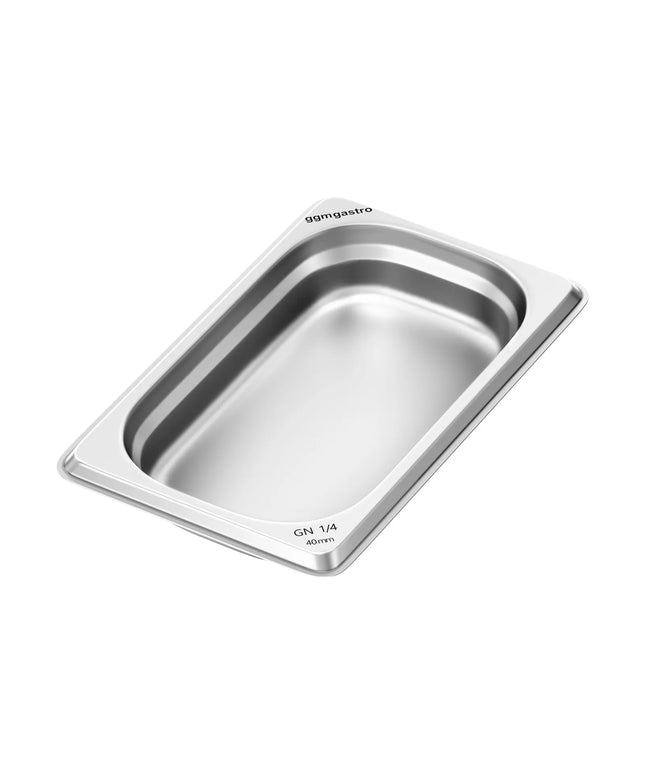 GGM Gastro (1 piece) – Stainless Steel Gastronorm Pan GN 1/4 – Height 40 mm
