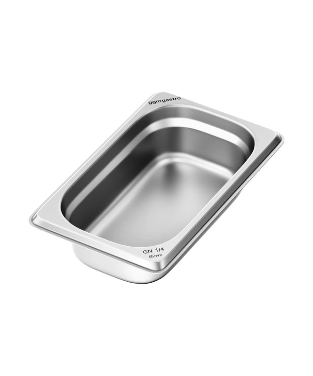 GGM Gastro (1 piece) – Stainless Steel Gastronorm Pan GN 1/4 – Height 65 mm