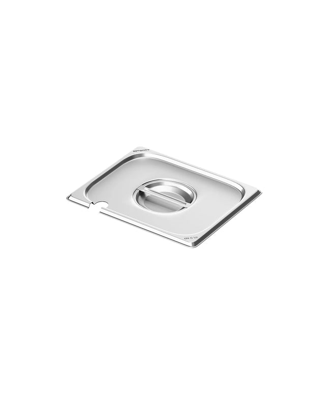 GGM Gastro (1 piece) – Stainless Steel Gastronorm Pan Lid GN 1/2 – with Spoon Cut-Out